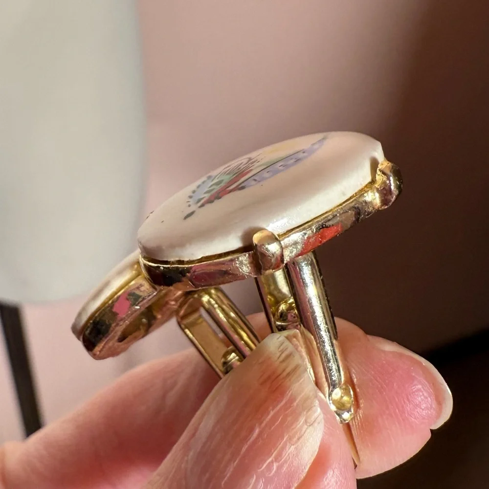 Vintage 1960 70’s MCM Eclectic Grandpa Oversized Fishing Cufflinks